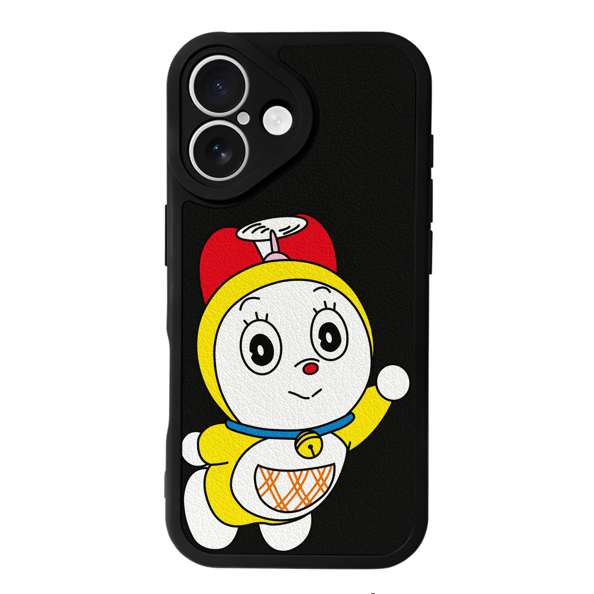 （画像用） ドラえもん ドラミ Doraemon Dorami 【iPhone 16シリーズ対応】シリコンスマホケース（レザー調） 材質：シリコン